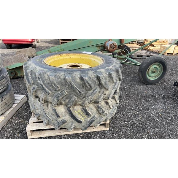ARMSTRONG 14.9-30 REAR TRACTOR TIRES ON 8 BOLT RIMS 2 OF 1G