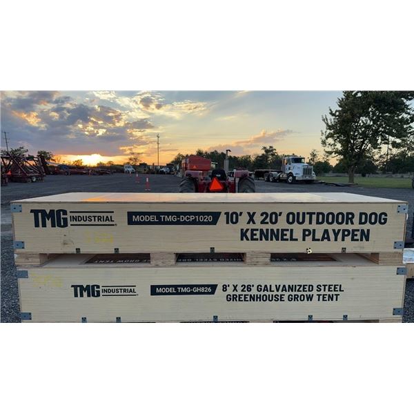 2025 TMG INDUSTRIAL TMG-DCP1020 PET KENNEL/RUNNER 10' X 20' 6' CHAIN LINK FENCE LOCKABLE SN TMG-2504