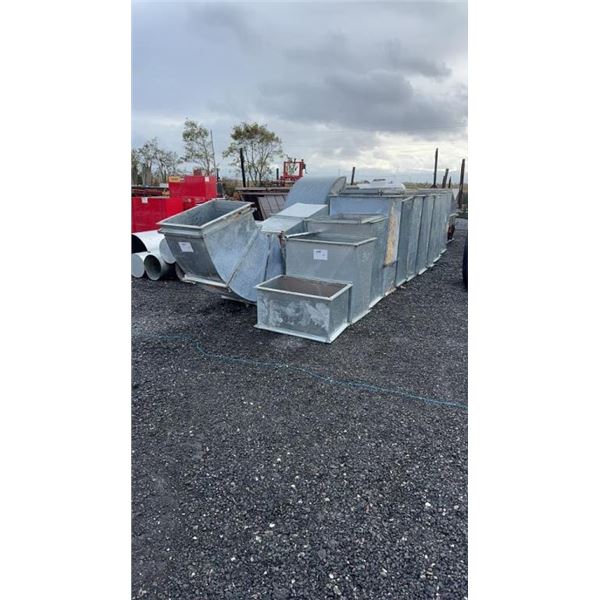 AIR EXCHANGER 65' OF 20" X30" DUCT 14' OF 24" ROUND HEADER 4 OF 10' X 14" HEADER BRANCHES 45 DEGREE 