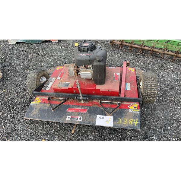 SWISHER 44" TOW BEHIND LAWN MOWER GAS, 11 HP WITH BRIGSS AND STRATTON MOWER 1E