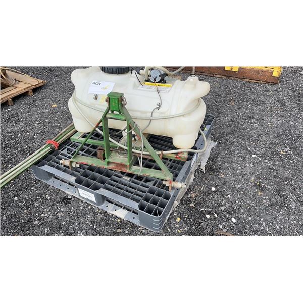 HOME MADE 3PT 25 GALLON SPRAYER W/ 10' FOLDING BOOM 1C