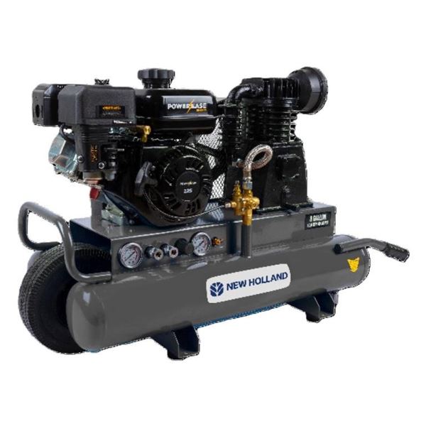 NEW HOLLAND-8-Gallon Gas Wheelbarrow Air Compress Reliable 7-HP Powerease 210cc Engine Commercial gr