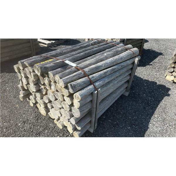 1 SKID OF ROUND POSTS 5' X ASSORTED DIAMETERS 1A
