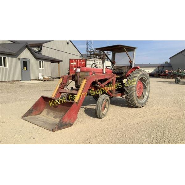 MASSEY FERGUSON 65 TRACTOR W/LOADER DIESEL, W/ROOF, CYLINDER, 1 & 2 HAVE LOW COMPRESSION SN CNM66799