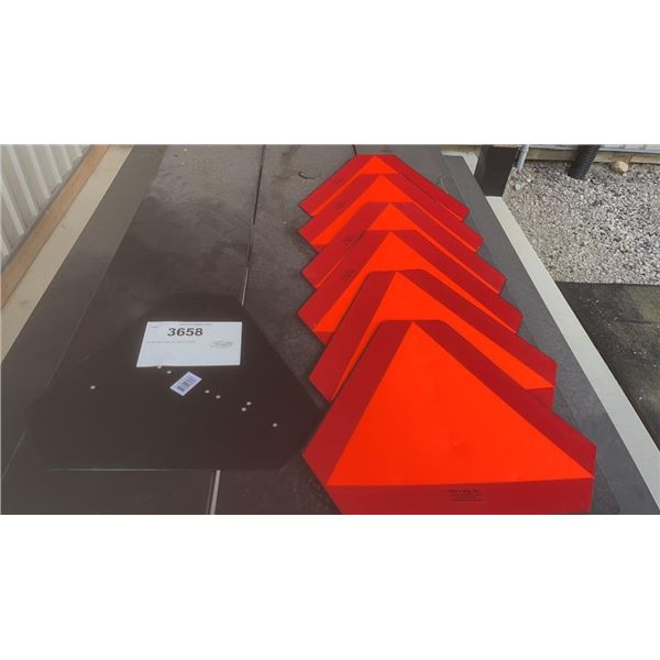 SLOW MOVING VEHICLE PLASTIC SIGNS LOT OF 7 SMV SIGNS