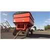Image 2 : 375 KILBROS GRAVITY BOX WITH TARP FIRESTONE 11.25 TIRES, GOOD RUBBER