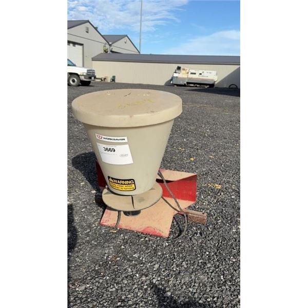 SEEDER WORKSAVER ELECTRIC 12 VOLT READY TO USE ON YOUR MOWER OR RTV 1E