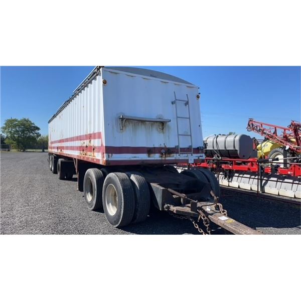 1998 LODE KING 32' HOPPER GRAIN TRAILER JOE DOG NOT INCLUDED BOTTOM DUMP, 3 COMPARTMENTS, 37500 LB, 