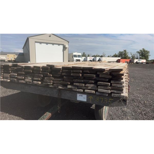OAK FENCE BOARDS 104 PC 1" X 6" X 195"L Next lot is the wagon lumber is sitting on so they should be