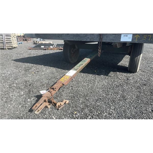 FLAT RACK WAGON WOOD 16'L X 98"W WITH 5 BOLT RIM TIRES