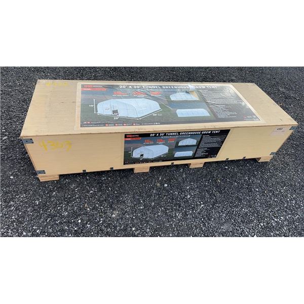 2025 TMG INDUSTRIAL TMG-GH2030 TUNNEL GREENHOUSE 20' X 30' GROW TENT W/12 MIL RIPSTOP LENO MESH COVE