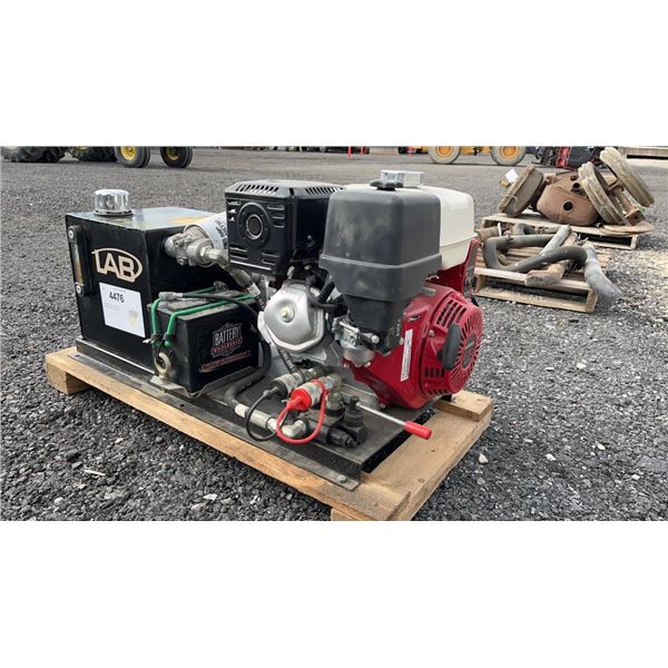 LAB HYDRAULIC PUMP NEW W/HONDA GX390 MOTOR