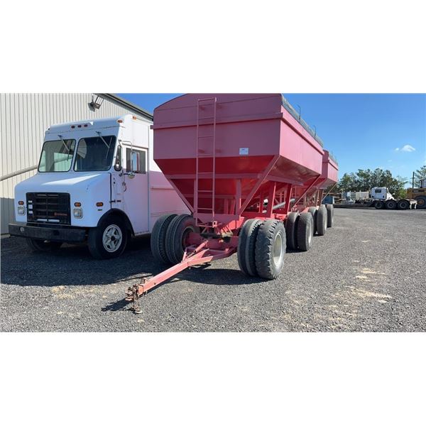 CENTRAL V-BOX 500 BU W/TRUCK FRAME GEAR WITH NEW TARP, NEVER HAD FERTILIZER IN BOX