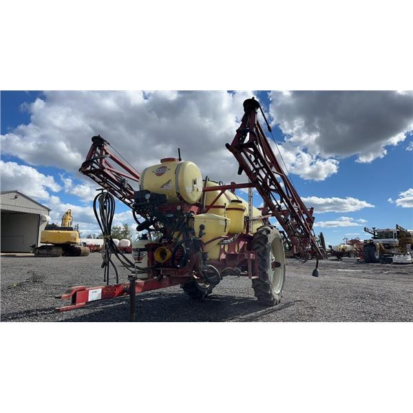 HARDI HC650, 60' BOOM PULL TYPE SPRAYER 650 GALLON,CHEM FILL,FLUSH & RINSE FOAM MARKERS,60' HYD. FOL