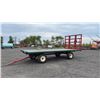 Image 2 : HORST  8 TON RUNNING GEAR & RACK DOUBLE REACH W/NEW 11/15 TIRES AND NEW TIE RODS SN 76103 WITH HAY W