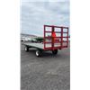 Image 3 : HORST  8 TON RUNNING GEAR & RACK DOUBLE REACH W/NEW 11/15 TIRES AND NEW TIE RODS SN 76103 WITH HAY W