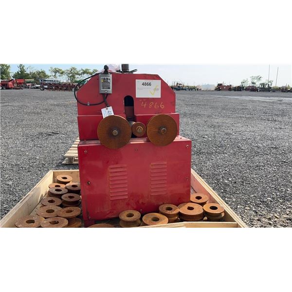 HHW-76B INDUSTRIAL ELECTRIC 3" PIPE BENDER ROUND ROLLER/BENDER W/DIES