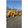 Image 1 : MASSEY FERGUSON 30E 2 WHEEL DRIVE TRACTOR THIS TRACTOR ONLY W/ JD640 LOADER PLATE, COUNTER WEIGHTS, 
