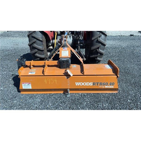 2020 WOODS RTR60.40 TILLER LIKE NEW SN 10007758919011 ONE OWNER STORED INSIDE