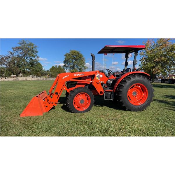 2022 KUBOTA M7060 UTILITY TRACTOR W/LA1154A LOADER AND FM184 72" BUCKET, 139.7 HOURS  KBUMFCDRCN8M97