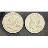 Image 9 : BEN FRANKLIN SILVER HALF DOLLARS - 1957, 1957D