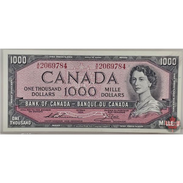Canada $1000 Bill 1954 : Thiessen/Crow #AK2069784 (See Pics for Varieties, Conditions, Serial Number