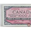 Image 3 : Canada $1000 Bill 1954 : Thiessen/Crow #AK2069784 (See Pics for Varieties, Conditions, Serial Number
