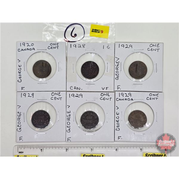 Canada One Cent (6): 1920; 1928; 1929; 1929; 1929; 1929