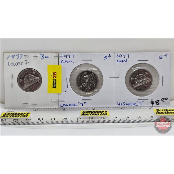 Canada Five Cent (3): 1977 (Low; Low; High)