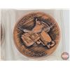 Image 6 : Calgary Stampede Medallions (2) : First RCMP Plane in Alberta (Mule 1974)