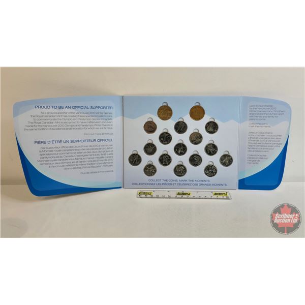 RCM Vancouver 2010 Circulation Coins (17 Coins) Twenty Five Cent & Loonies