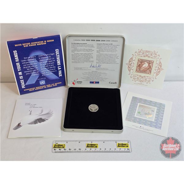 The Official Millennium Keepsake by Canada Post ~ Coin & Stamp Set "Celebrate The Year 2000"