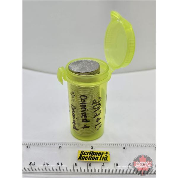 Canada Twenty Five Cent (38) : 2012 & 2013 Colorized & Non-Colorized