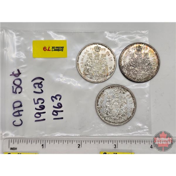 Canada Fifty Cent (3): 1963; 1965; 1965