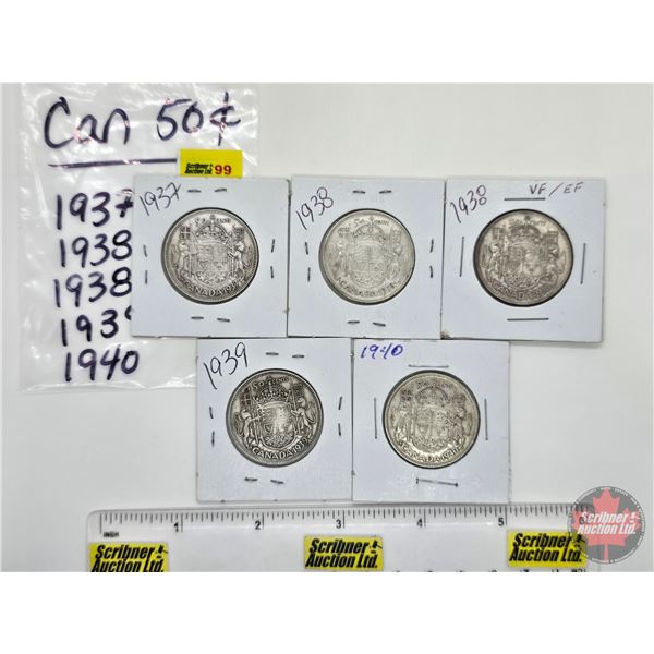 Canada Fifty Cent (5): 1937; 1938; 1938; 1939; 1940