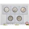 Image 7 : Canada Fifty Cent (5): 1937; 1938; 1938; 1939; 1940