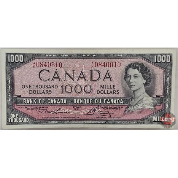 Canada $1000 Bill 1954 : Lawson/Bouey #AK0840610 (See Pics for Varieties, Conditions, Serial Numbers