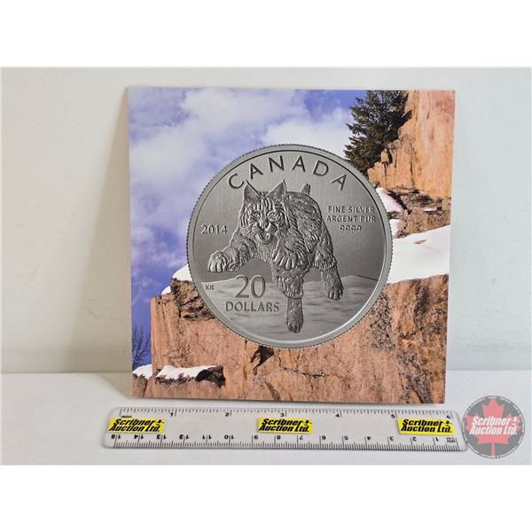 RCM Canada 2014 $20 Fine Silver Coin : Bobcat (Fine Silver 99.99%) (GST Exempt)