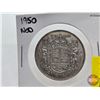 Image 2 : Canada Fifty Cent (3): 1950 No Des ; 1950 Half Des ; 1950 Full Des