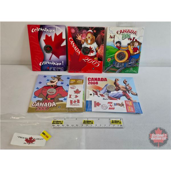 RCM Canada Proudly Canadian Collector Pack : - 2004 Colorized Quarter - 2005 Colorized Quarter - Can