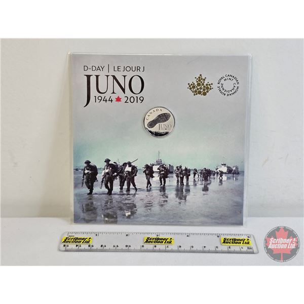 RCM Canada 2019 $3 Fine Silver Coin : 75th Anniversary of the Normandy Campaign : D-Day at Juno Beac