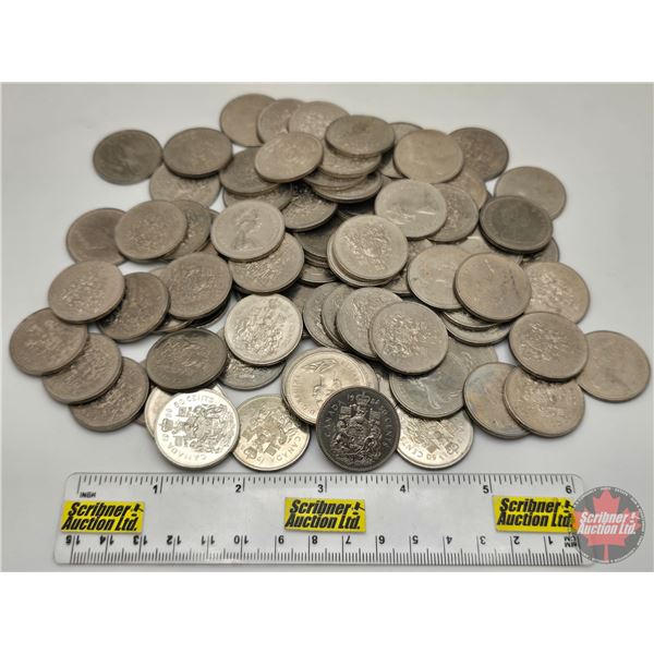 Canada Fifty Cent (86) : 1980's (See Handwritten List in Pics)