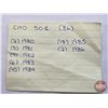 Image 7 : Canada Fifty Cent (86) : 1980's (See Handwritten List in Pics)