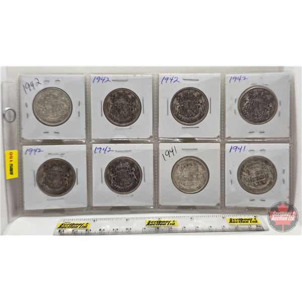 Canada Fifty Cent (8): 1941; 1941; 1942; 1942; 1942; 1942; 1942; 1942