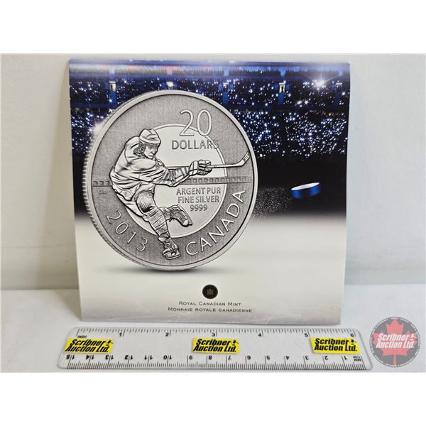 RCM Canada 2013 $20 Fine Silver : Hockey (Fine Silver 99.99%) (GST Exempt)