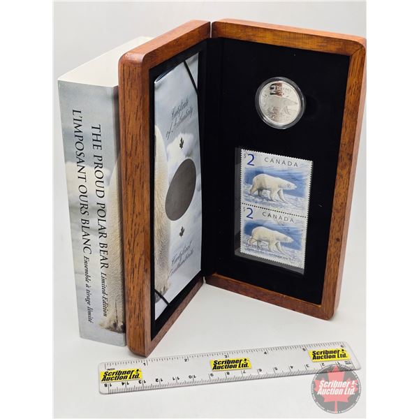 RCM Canada 2004 $2 Limited-Edition Stamp & Fine Silver Coin Set : The Proud Polar Bear (#05870 of 25