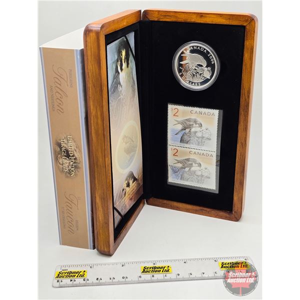 RCM Canada 2006 $5 Limited-Edition Stamp & Fine Silver Coin Set : Peregrine Falcon and Nestlings (#1
