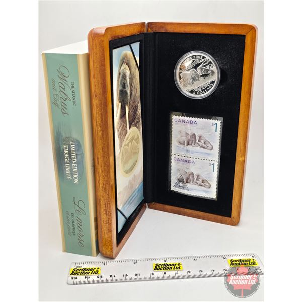 RCM Canada 2005 $5 Limited-Edition Stamp & Fine Silver Coin Set : The Atlantic Walrus and Calf (#061