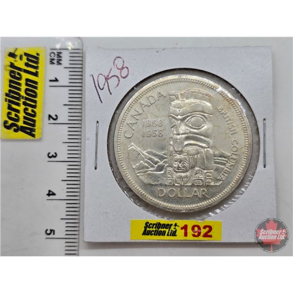 Canada One Dollar 1958