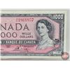 Image 3 : Canada $1000 Bill 1954 : Lawson/Bouey #AK1861857 (See Pics for Varieties, Conditions, Serial Numbers